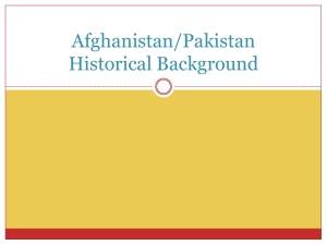 Afghanistan/Pakistan Historical Background