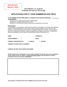 Application for Summer Block Field