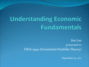 Jim Lee FINA-5340 (Investment Portfolio Theory) presented to September 19, 2011