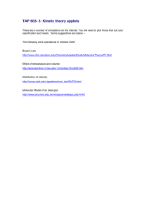 TAP 603- 3: Kinetic theory applets
