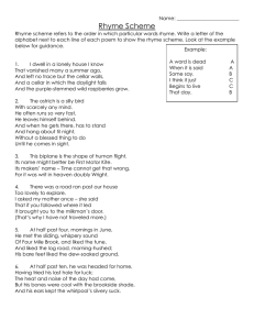 poetry rhyme and rhyming couplets