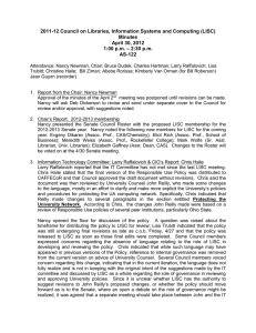 2011-12 Council on Libraries, Information Systems and Computing (LISC) Minutes