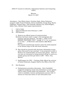 2006-07 Council on Libraries, Information Systems and Computing (LISC)  Minutes