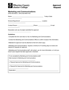Advertising Approval Request Form - Wharton County JC