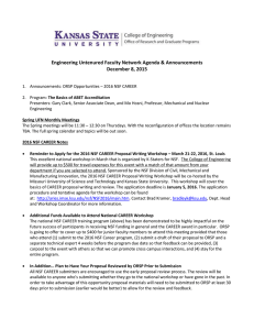 Engineering Untenured Faculty Network Agenda &amp; Announcements December 8, 2015