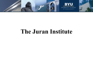 The Juran Institute - Frequal Presentation