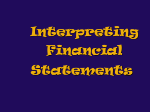 Interpreting Financial Statements