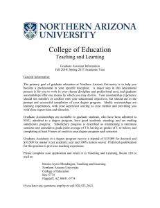 Grad Assistantship and Tuition Waver application