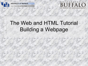 Web & HTML Tutorial: Building a Webpage