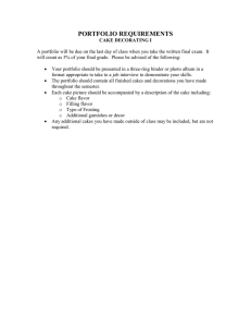 PORTFOLIO REQUIREMENTS- cake I.doc