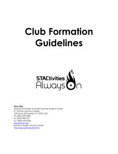 Club Formation Guidelines