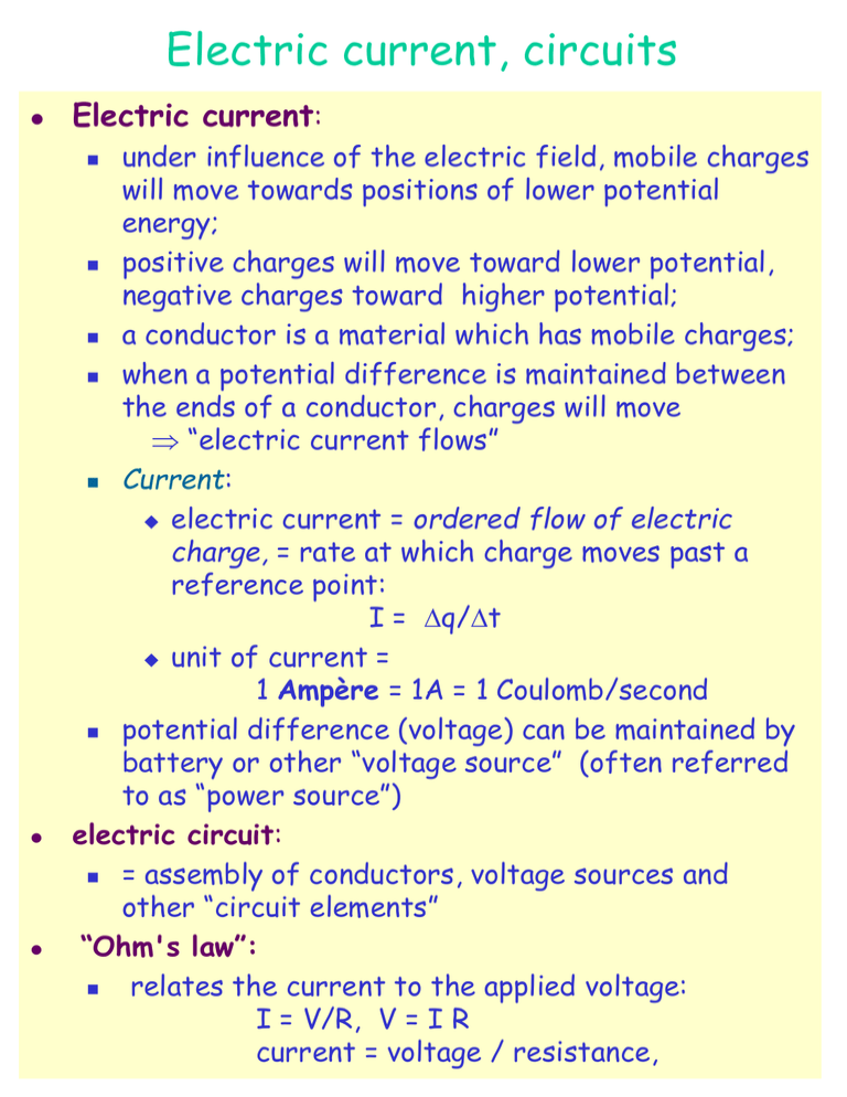 electric current