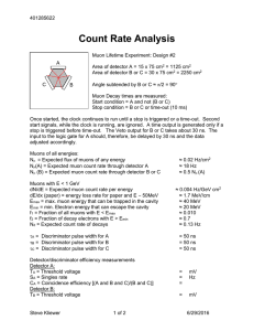 Count Rate Analysis