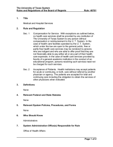 The University of Texas System Rule: 40701