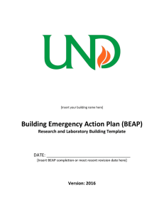 Building Emergency Action Plan (BEAP) for Labs