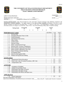 DP-56 Field Training Daily Observation Report