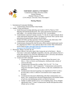Commission on Ethnic Diversity (CED) General Meeting Monday February 8, 2016
