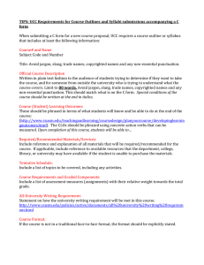 Tips for course outline/syllabi submission with C form