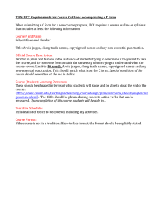 TIPS: UCC Requirements for Course Outlines accompanying a T form