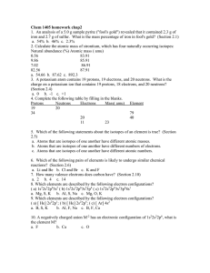 Chem 1405 homework chap2