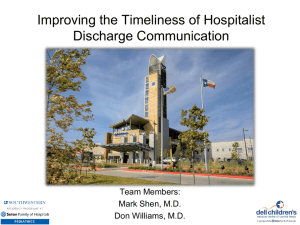 Improving the Timeliness of Hospitalist Discharge Communication