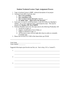 Student Technical Lecture Topic Submission