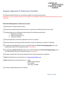 Submission Checklist