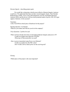 Elevator Speech – describing project goals