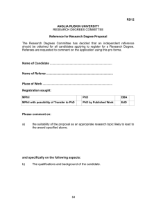 RESEARCH DEGREES COMMITTEE RD12