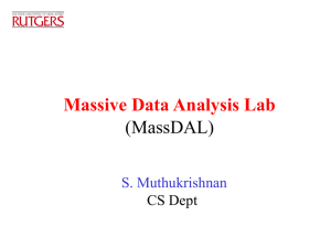 Massive Data Analysis Lab (MassDAL) Overview