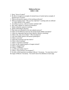 Midterm Review EDUC 1301