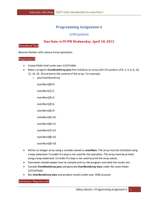 Programming Assignment 6 (100 points) CS/IT 114L Introduction to Java Part I