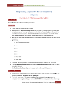 Programming Assignment 7 (the last assignment) (100 points)