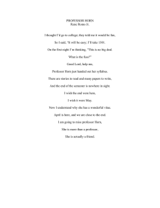 Professor Horn: A College Poem by Rene Romo Jr.