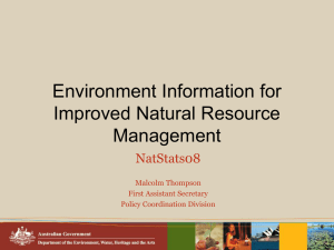 Environment Information for Improved Natural Resource Management NatStats08