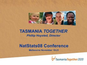 TOGETHER NatStats08 Conference Phillip Hoysted, Director Melbourne November 19-21