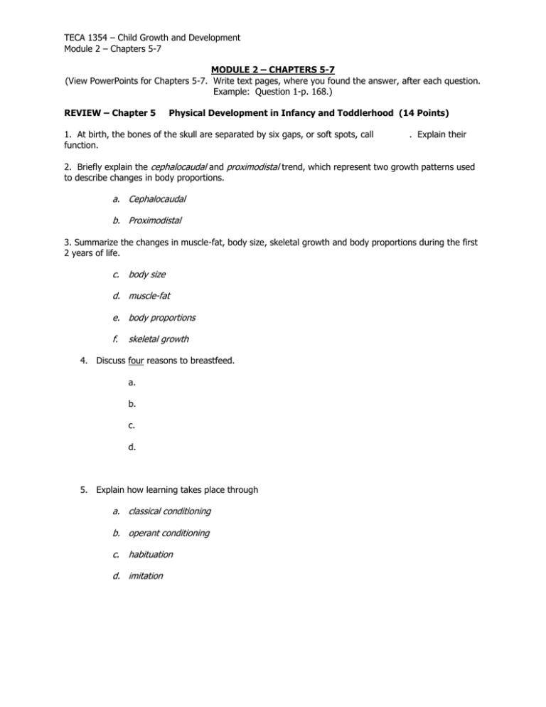 Child Development: Module Review & Assignment