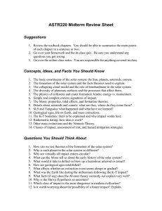 ASTR220 Midterm Review Sheet Suggestions