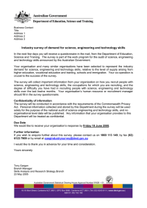 DRAFT DEST Industry Survey_Pre approach letter_17May2005.doc
