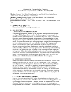 Minutes of the Communication Committee Members Present