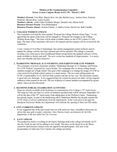 Minutes of the Communication Committee Members Present