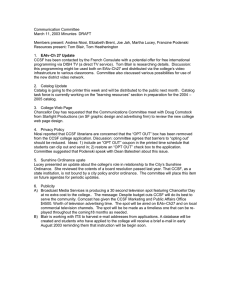 Communication Committee March 11, 2003 Minuntes  DRAFT