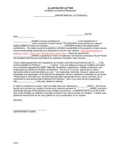 External Reviewer Invitation Letter Template