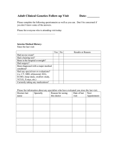 Followup Patient - Adult Questionnaire