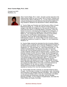 Alison Taunton-Rigby, Ph.D., O.B.E.