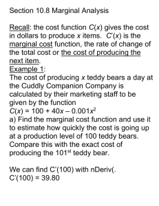 Marginal Analysis: Cost & Revenue Examples