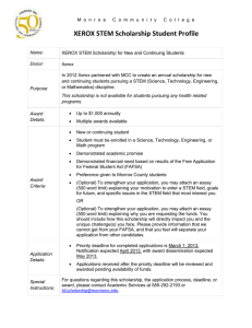 XEROX STEM Scholarship - Student Profile and Application_revised.docx
