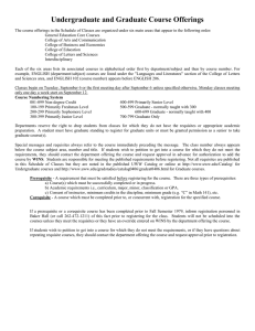 Course Offerings Information
