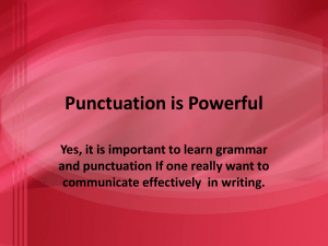 Punctuation is Powerful