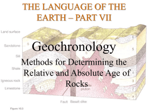 Geochronology Methods for Determining the Relative and Absolute Age of Rocks